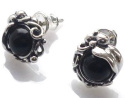 Kolczyki srebrne z onyksem Kulfonik