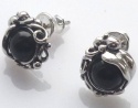 Kolczyki srebrne z onyksem Kulfonik