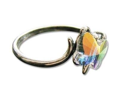 Pierścionek srebrny swarovski motyl iluminacja (rozmiar 18) Pierścionek srebrny swarovski motyl iluminacja (rozmiar 18)