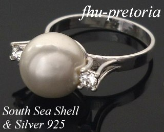 Pierścionek srebrny 21 perła i cyrkonie stilo