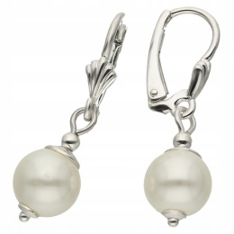 Kolczyki srebrne z perłami K-229 Perła angielskie
