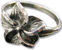 Pierścionek srebrny diamentowany oksyd. Fiołek (rozmiar 10)
