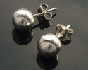 Kolczyki srebrne srebro 925 kulki fi 8 sztyft