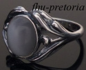 Pierścionek srebrny z kocim okiem Tulipan (rozmiar 18)
