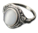 Pierścionek srebrny z kocim okiem Oplot (rozmiar 12)