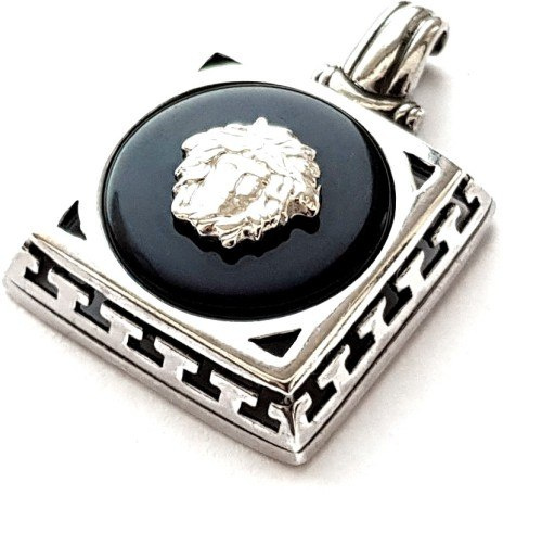 Wisiorek srebrny zawieszka Versace z onyksem Meduza Wisiorek srebrny zawieszka Versace z onyksem Meduza