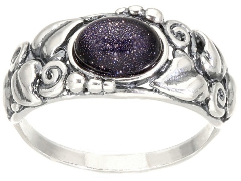 Pierścionek srebrny z nocą Kairu Powój (rozmiar 23)