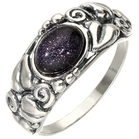 Pierścionek srebrny z nocą Kairu Powój (rozmiar 21)