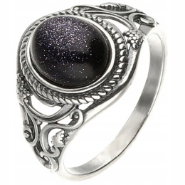 Pierścionek srebrny z nocą Kairu Pnącza (rozmiar 10)
