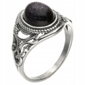 Pierścionek srebrny z nocą Kairu Pnącza (rozmiar 10)