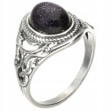 Pierścionek srebrny z nocą Kairu Pnącza (rozmiar 10)