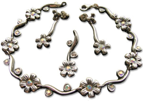 Komplet srebro swarovski flower PROMOCJA - 20% Komplet srebro swarovski flower PROMOCJA - 20%