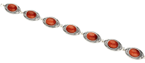 Bransoletka srebrna z piaskiem pustyni Pnącza 17,5 cm Bransoletka srebrna z piaskiem pustyni Pnącza 17,5 cm