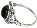 Pierścionek srebrny z onyksem Oplot (rozmiar 18)